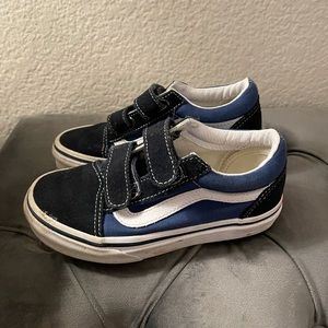 Blue Vans Velcro Size 12 Kids